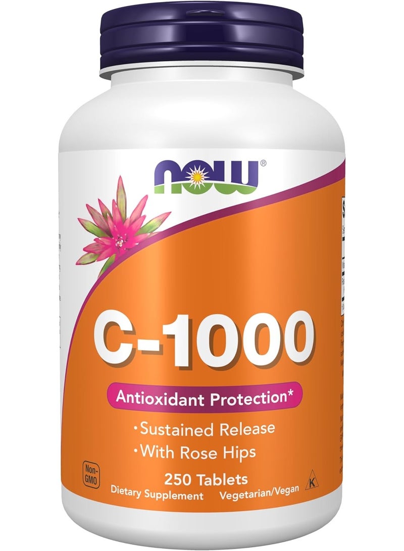 now Vitamin C 1000 mg With Rose Hips Sustained Release Tablets 250's - Image 1